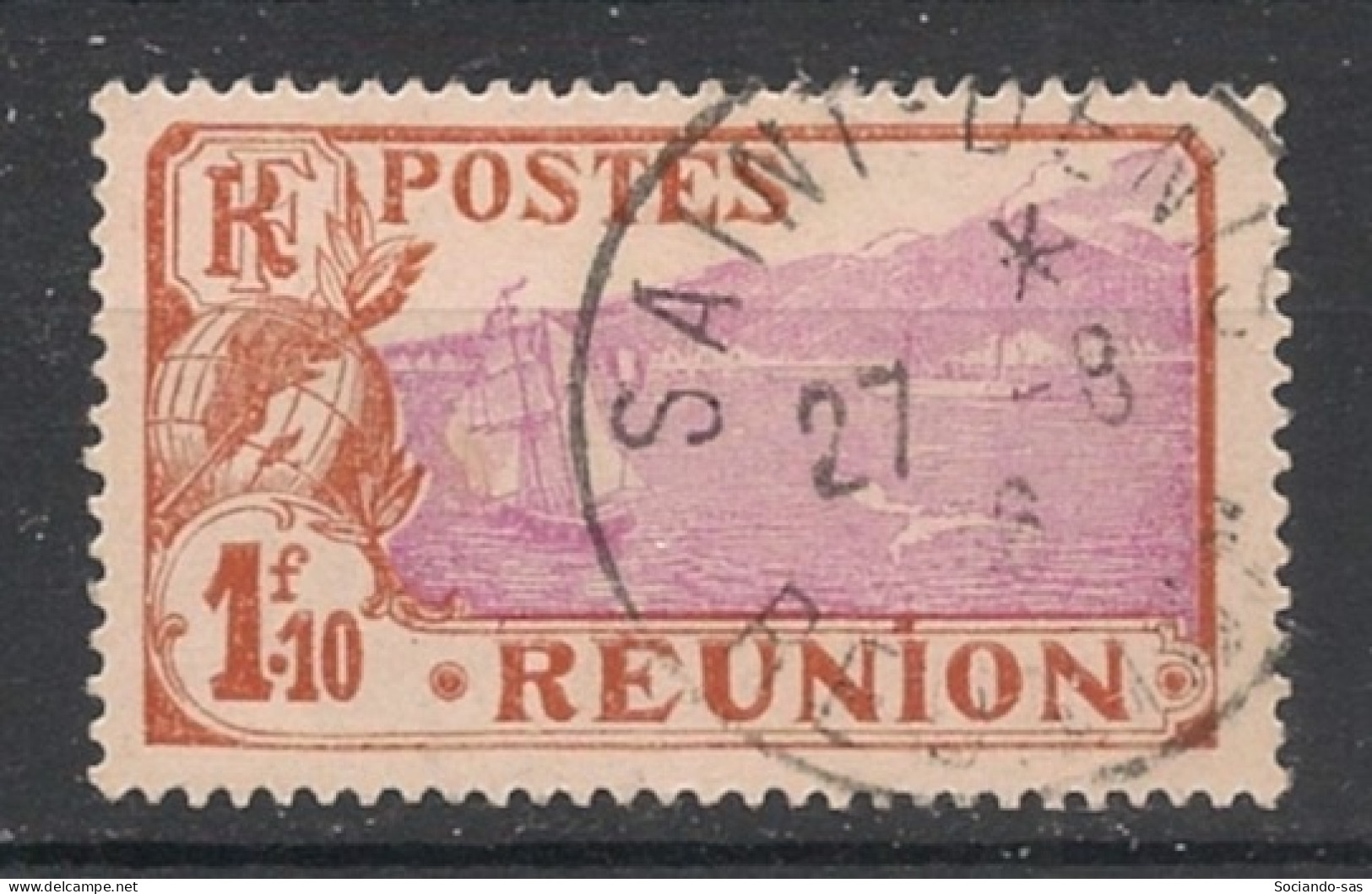 REUNION - 1928-30 - N°YT. 116 - Sainte-Rose 1f10 Rouge-brun - Oblitéré / Used - Oblitérés