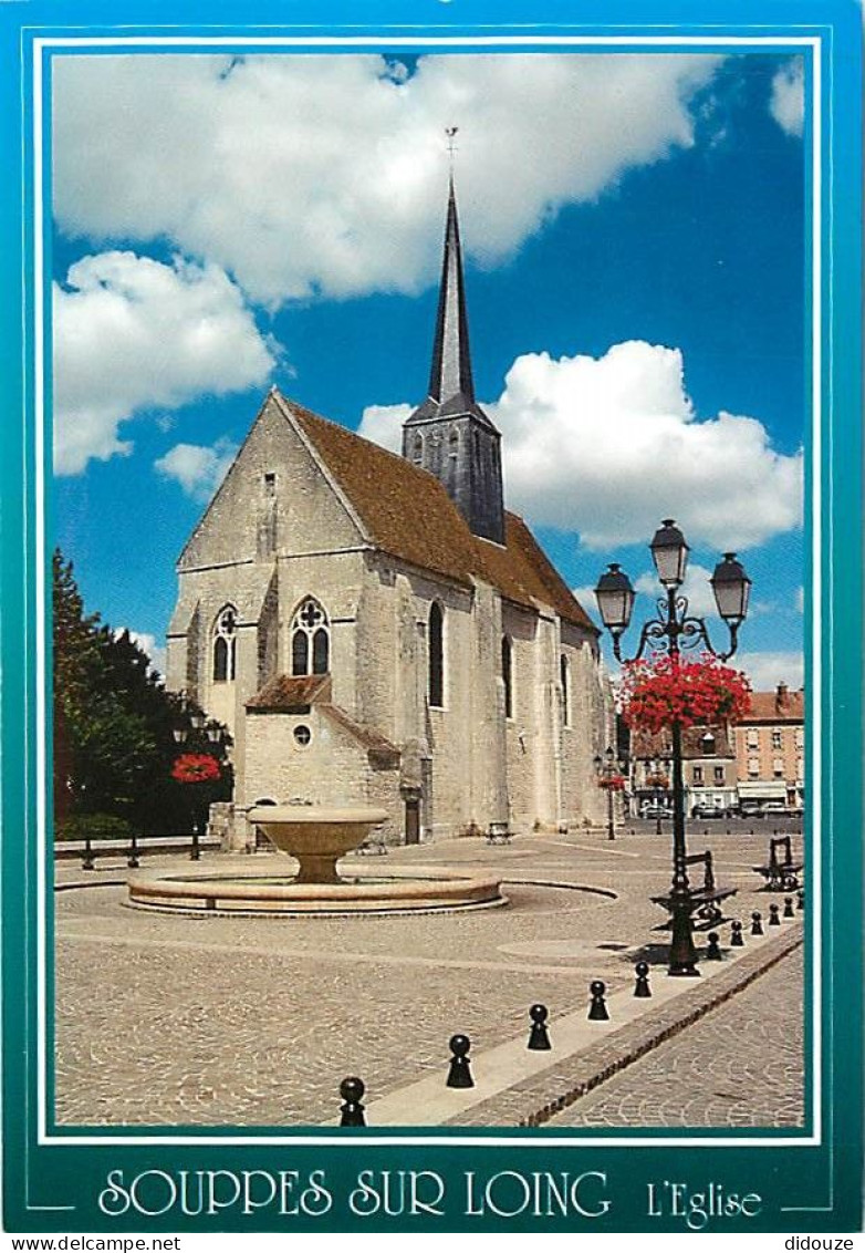 77 - Souppes Sur Loing - La Fontaine  L'église - CPM - Voir Scans Recto-Verso - Souppes Sur Loing