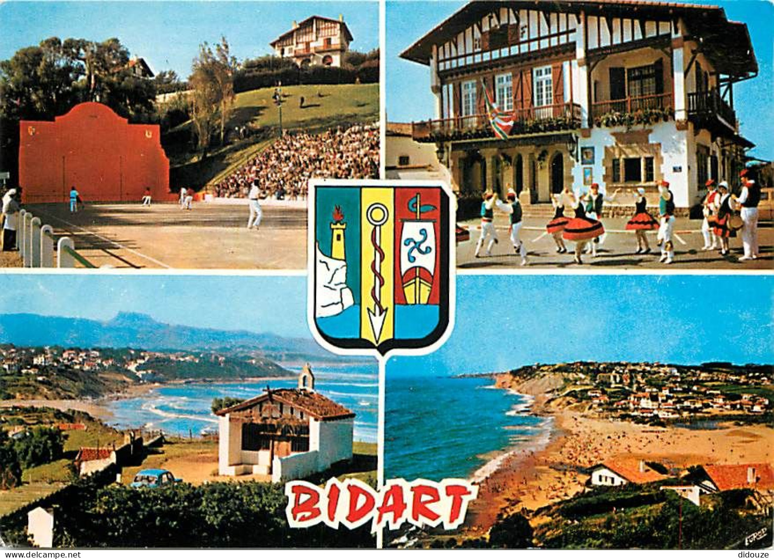 64 - Bidart - Multivues - Folklore - Partie De Grand Chistéra - Danse Basque - Blasons - CPM - Voir Scans Recto-Verso - Bidart