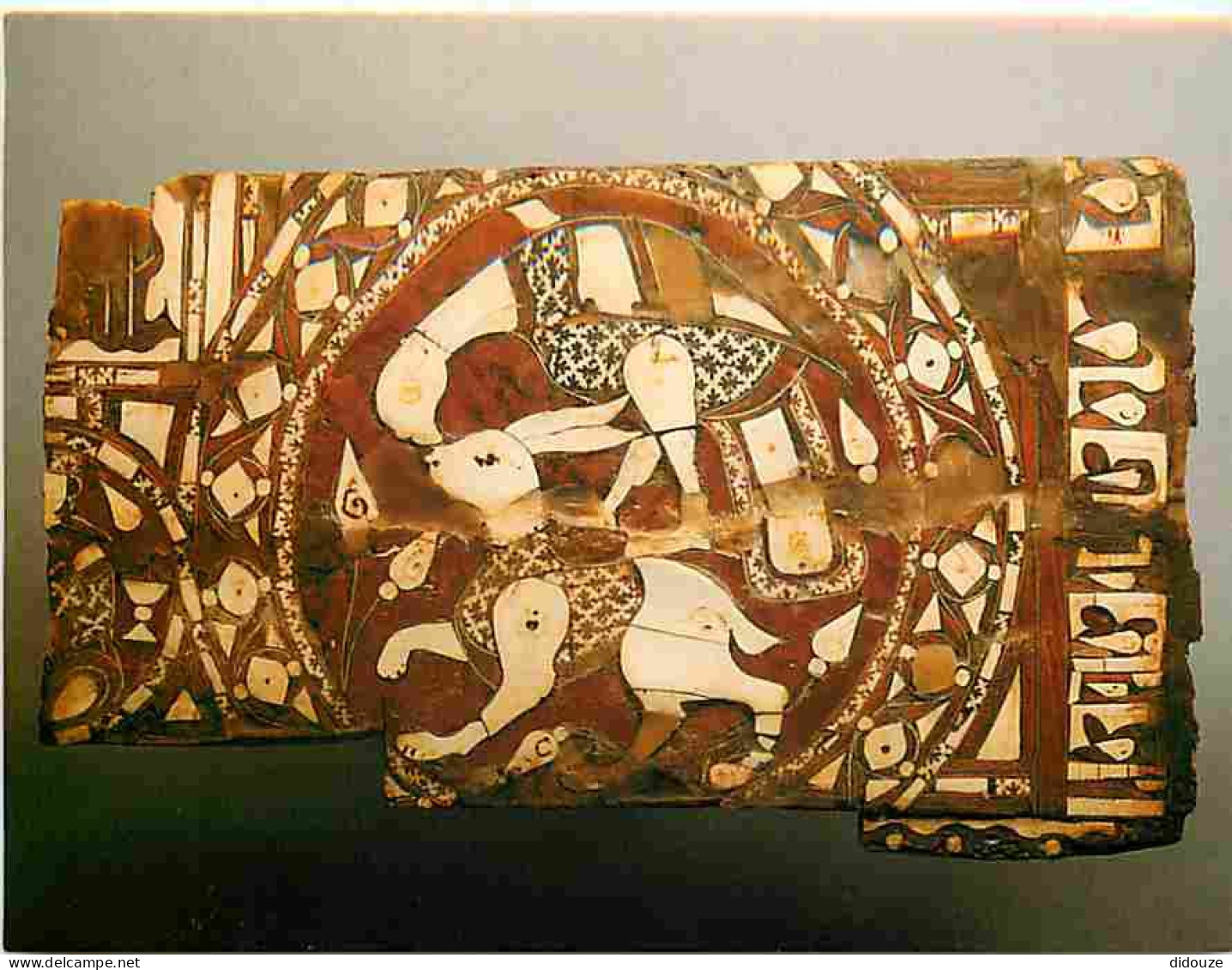 Art - Antiquités - Panneau Incrusté Orné D'animaux - CPM - Voir Scans Recto-Verso - Antike