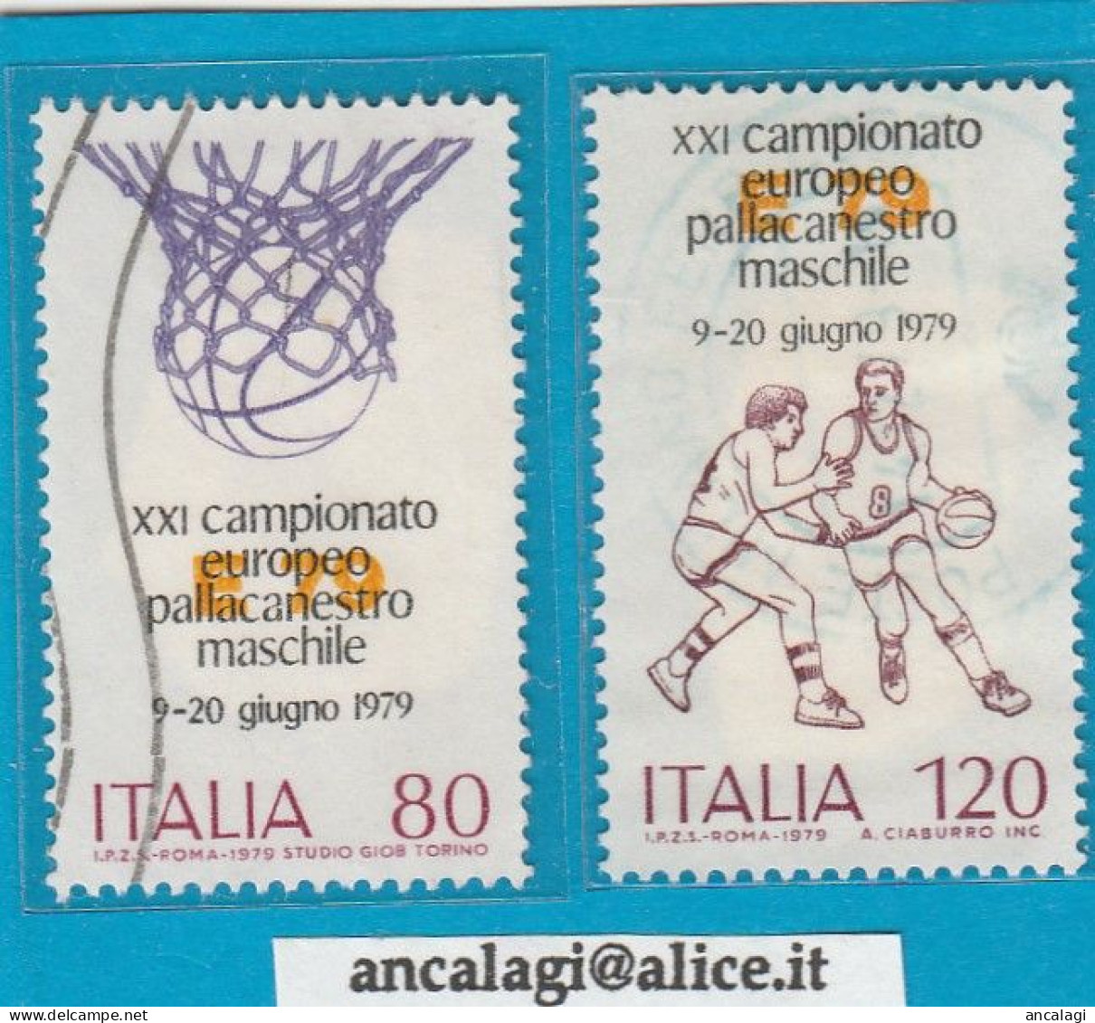 USATI ITALIA 1979 - Ref.0412 "CAMPIONATI DI PALLACANESTRO" Serie Di 2 Val. - - 1971-80: Gebraucht