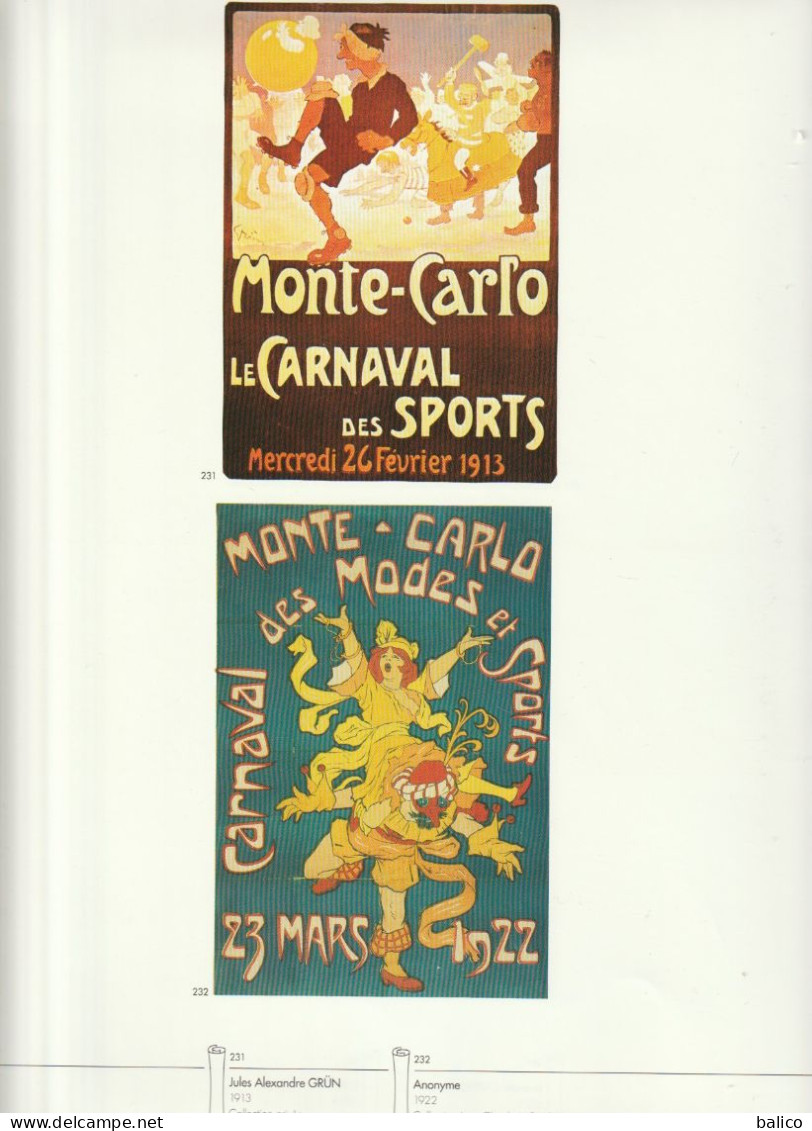 Pages Du Livre "AFFICHES D'AZUR" Alpes Maritimes  ( Recto Verso, Pages 199/200 )  MONTE CARLO - Afiches