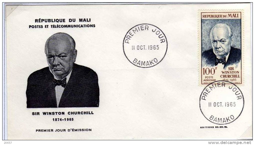 Mali A 031 Fdc , Sir Wiston Churchill - Sir Winston Churchill