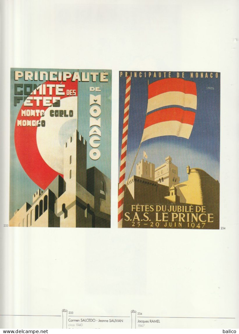 Pages Du Livre "AFFICHES D'AZUR" Alpes Maritimes  ( Recto Verso, Pages 201/202)  MONTE CARLO - Afiches