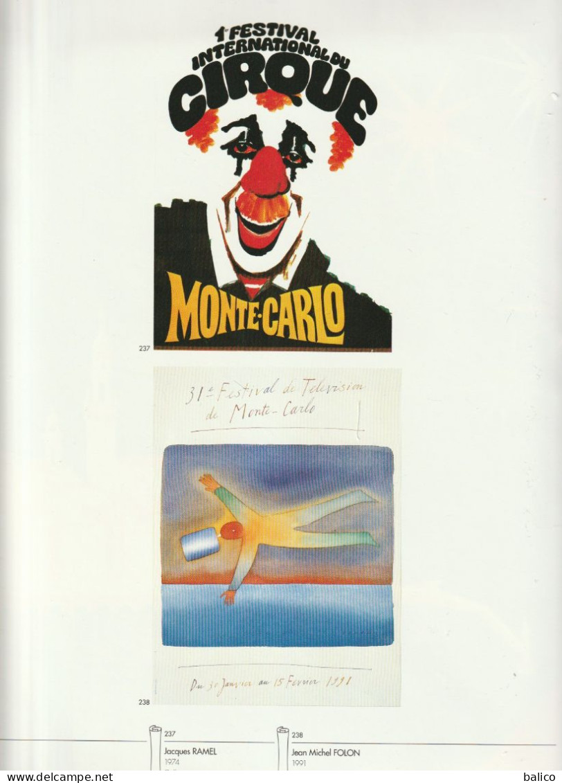 Page Du Livre "AFFICHES D'AZUR" Alpes Maritimes  (  Pages 203 ) MONTE CARLO - Afiches