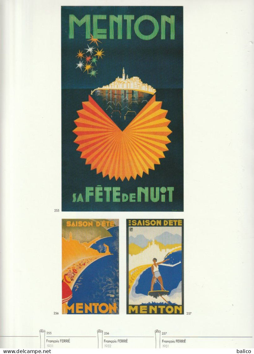 Pages Du Livre "AFFICHES D'AZUR" Alpes Maritimes  ( Recto Verso, Pages 217/218 )  MENTON - Afiches