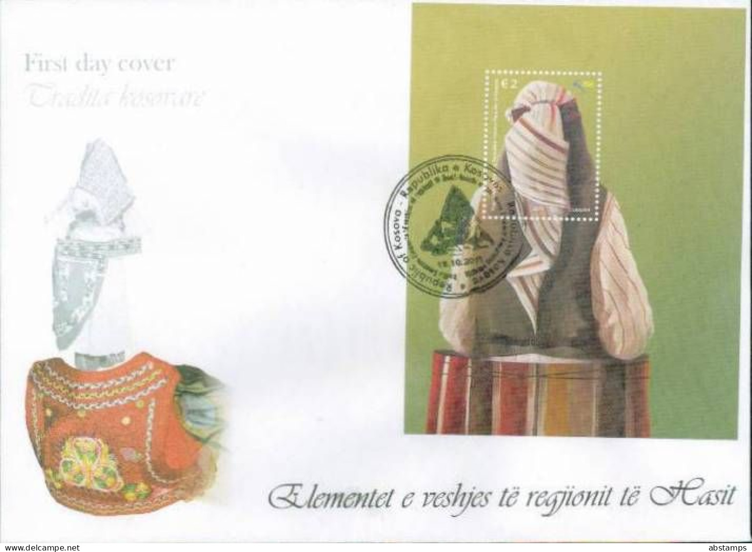 Kosovo Stamps 2011. National Folk Costumes Of Hasi. FDC Block MNH. - Kosovo