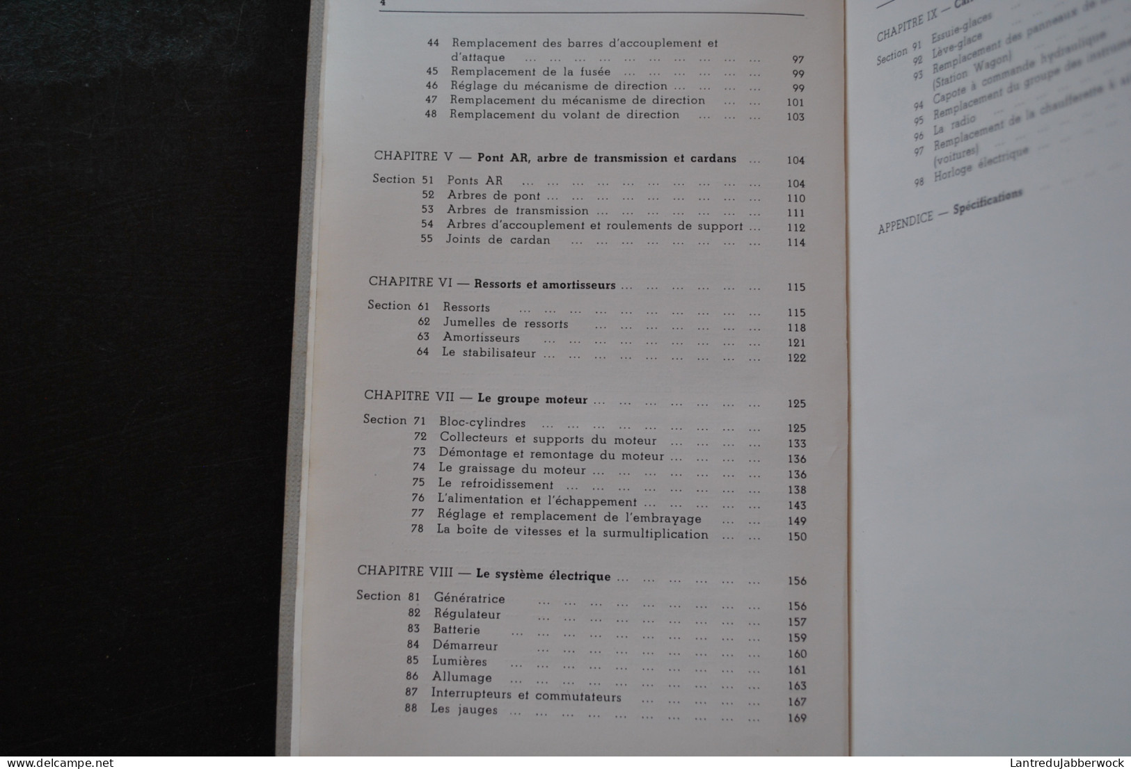 Manuel De Réparation FORD Voitures 1949 - 1950 Camions Série-F Truck Car Technique Mécanique Ancêtre Oldtimer Entretien - Auto