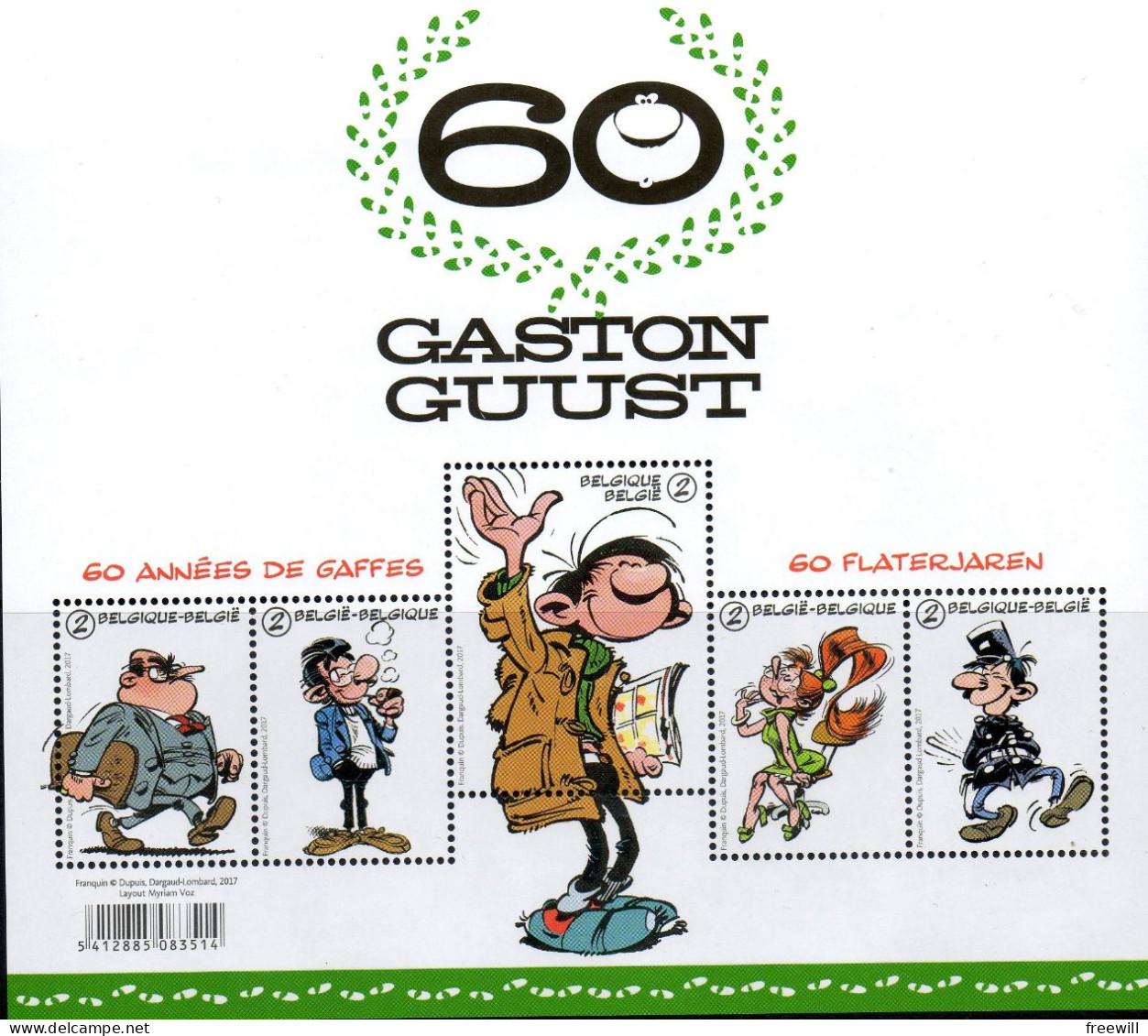 Belgique België Gaston Lagaffe- Guust XXX - Philabédés (cómics)