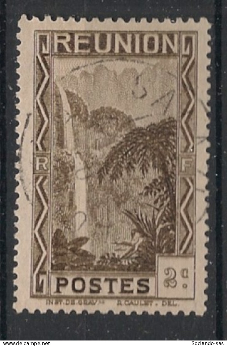 REUNION - 1933-38 - N°YT. 126 - Cascade 2c Brun-noir - Oblitéré / Used - Oblitérés