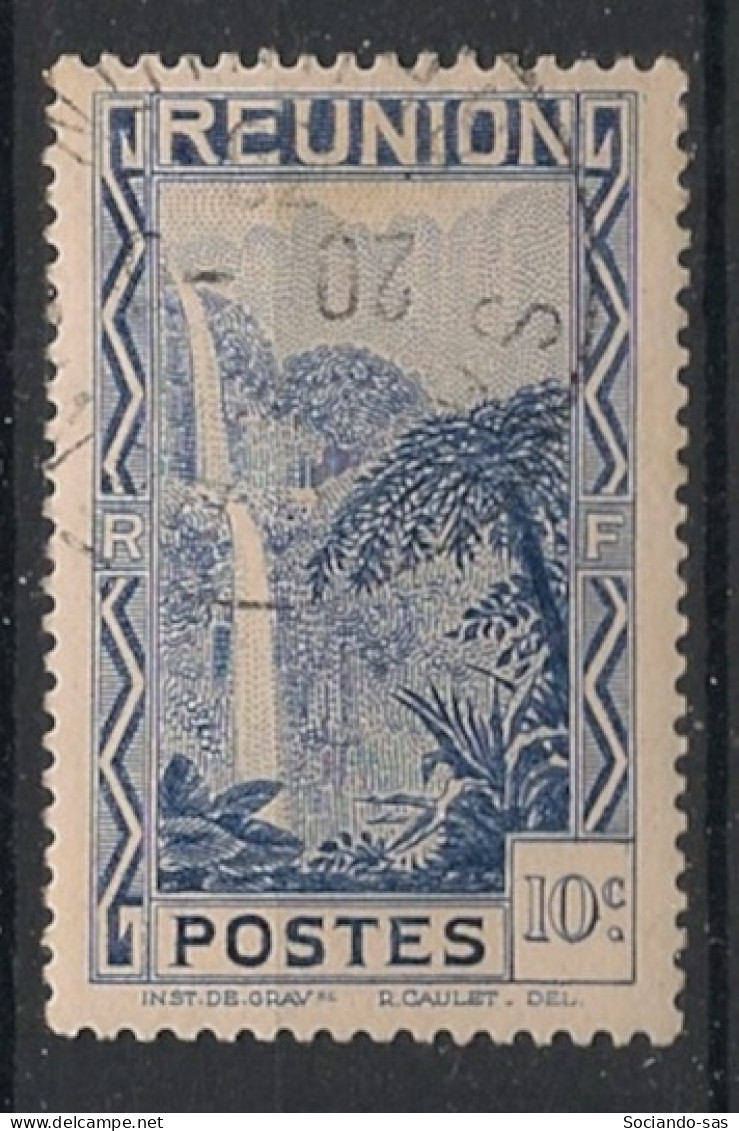 REUNION - 1933-38 - N°YT. 129 - Cascade 10c Outremer - Oblitéré / Used - Usados