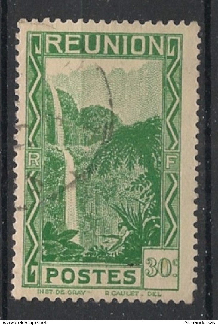 REUNION - 1933-38 - N°YT. 133 - Cascade 30c Vert - Oblitéré / Used - Used Stamps