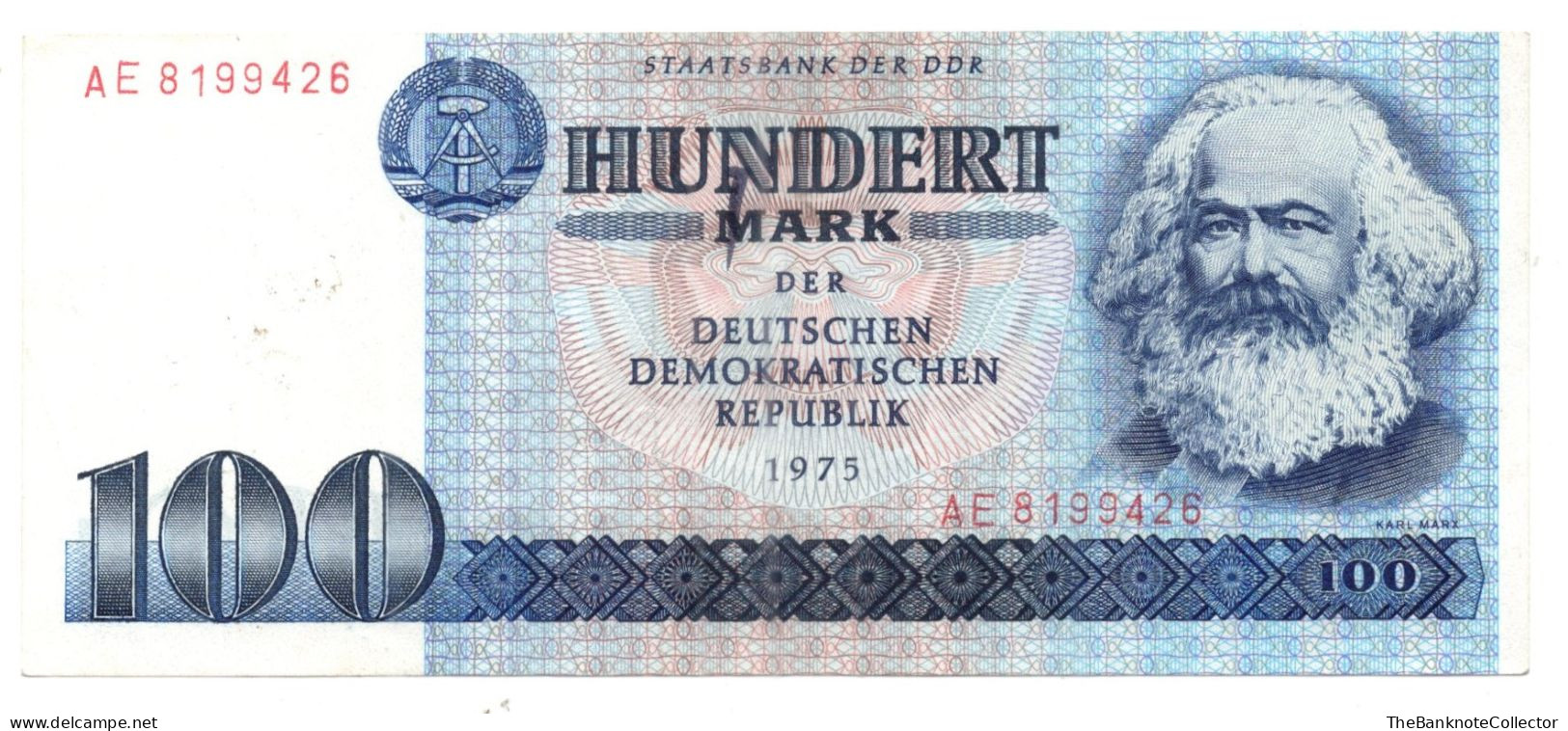 Germany German Democratic Republic 100 Mark 1975 P-31 AUNC - Other & Unclassified