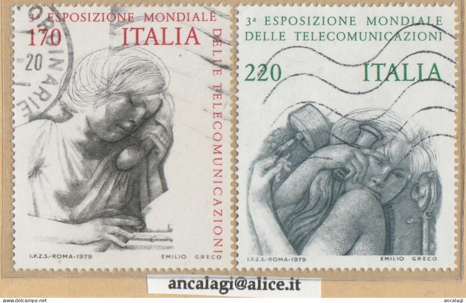 USATI ITALIA 1979 - Ref.0416 "ESPOSIZIONE MONDIALE TELECOMUNICAZIONI" Serie Di 2 Val. - - 1971-80: Oblitérés