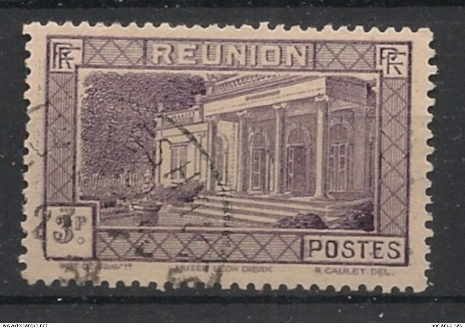 REUNION - 1933-38 - N°YT. 145 - Musée Léon Dierx 3f Violet - Oblitéré / Used - Oblitérés