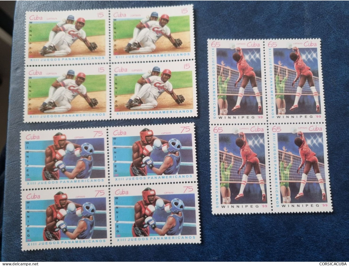 CUBA  NEUF  1999   JUEGOS  DEPORTIVOS  WINIPEG  //  PARFAIT  ETAT  //  1er  CHOIX  //  Bloc De 4 - Unused Stamps