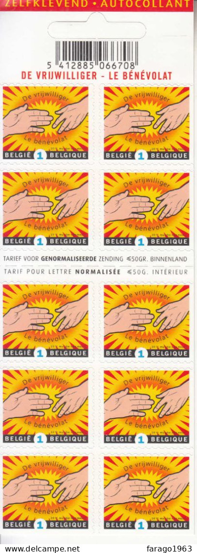 2011 Belgium Volunteer Year  Booklet Of 10  MNH @ BELOW FACE VALUE - Unused Stamps