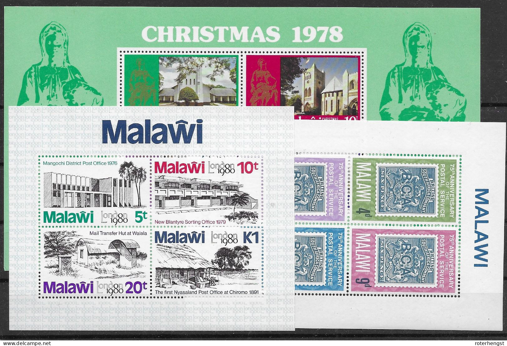 Malawi Mnh ** 6 Sheets (2 Scans) 29 Euros - Malawi (1964-...)