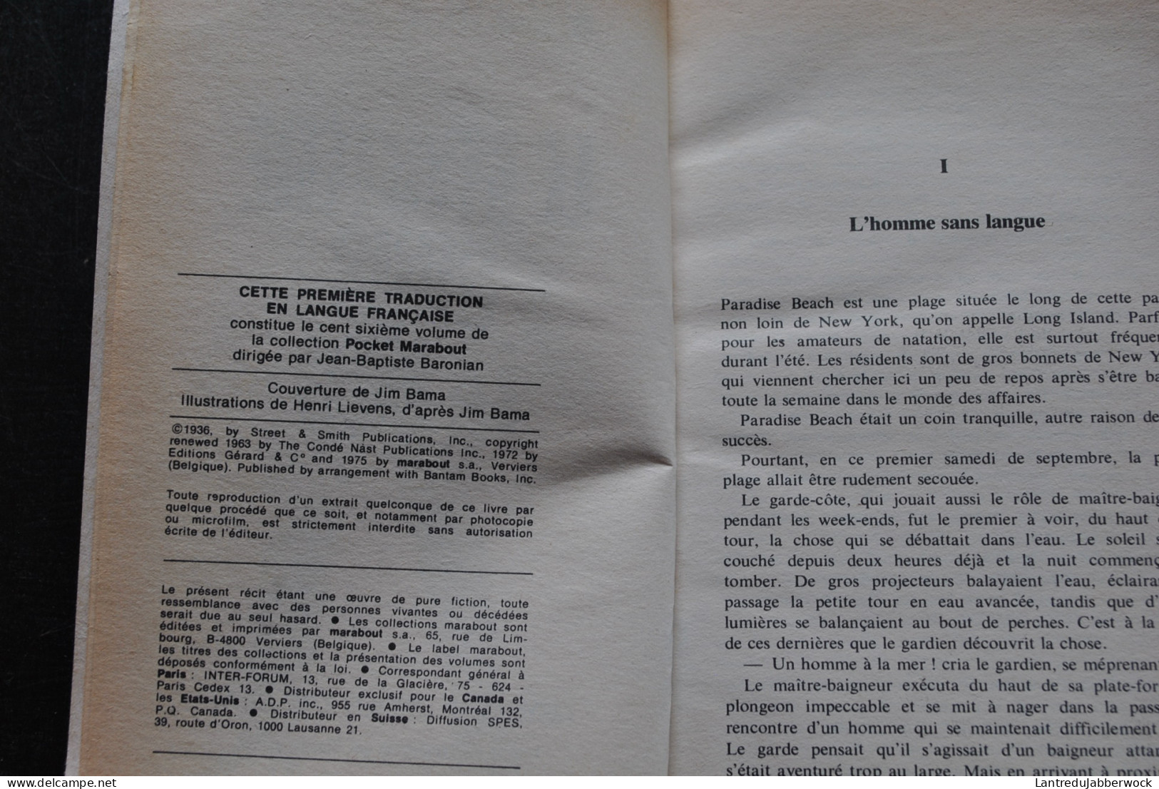 Kenneth ROBESON Doc Savage Le Mystère Sous La Mer N°26 Marabout Pocket 106 1975 - No Bob Morane - Marabout SF