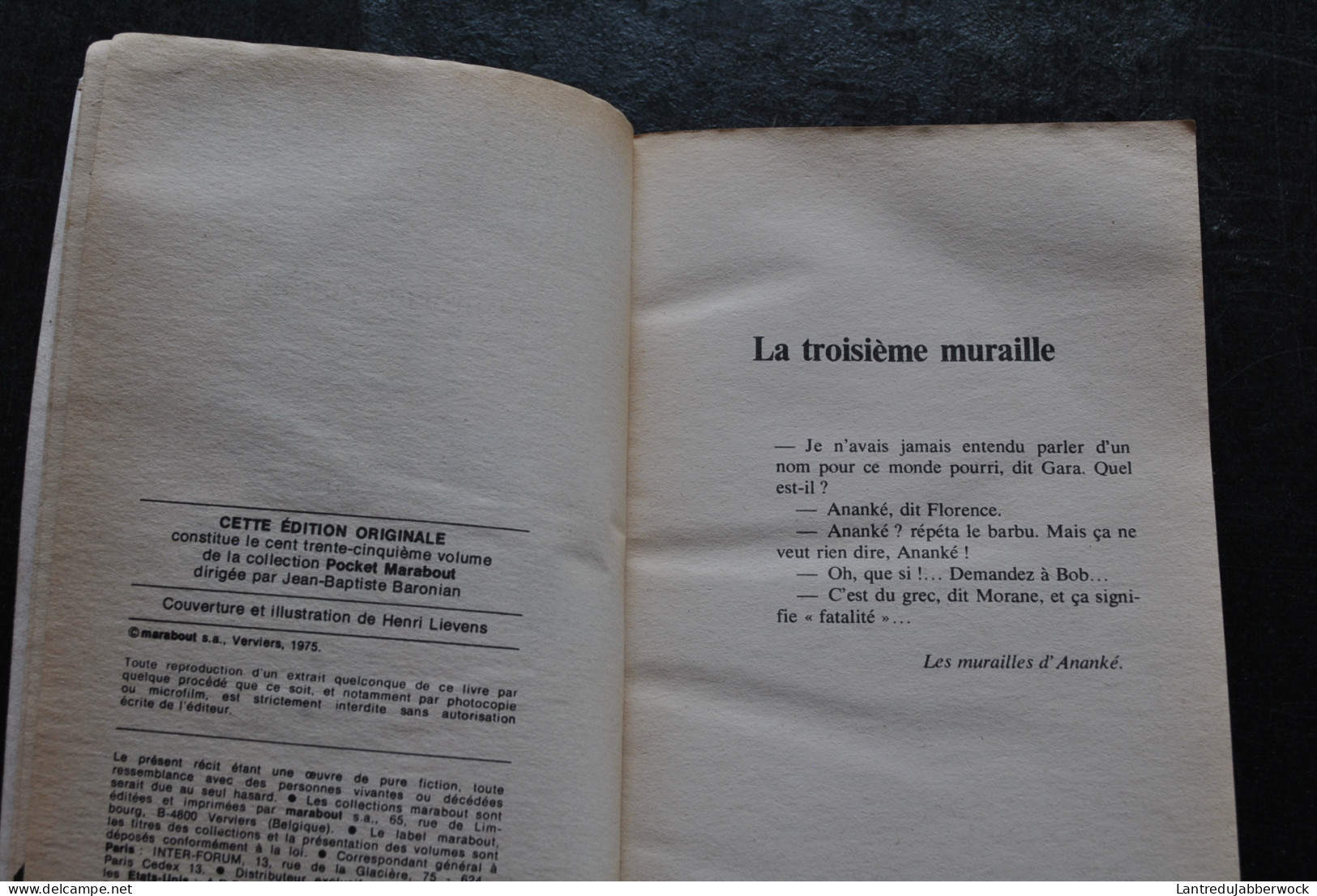 Henri Vernes Bob Morane N°130 Les Périls D'Ananké Pocket Marabout 135 Super Spécial 1975  - Avventura