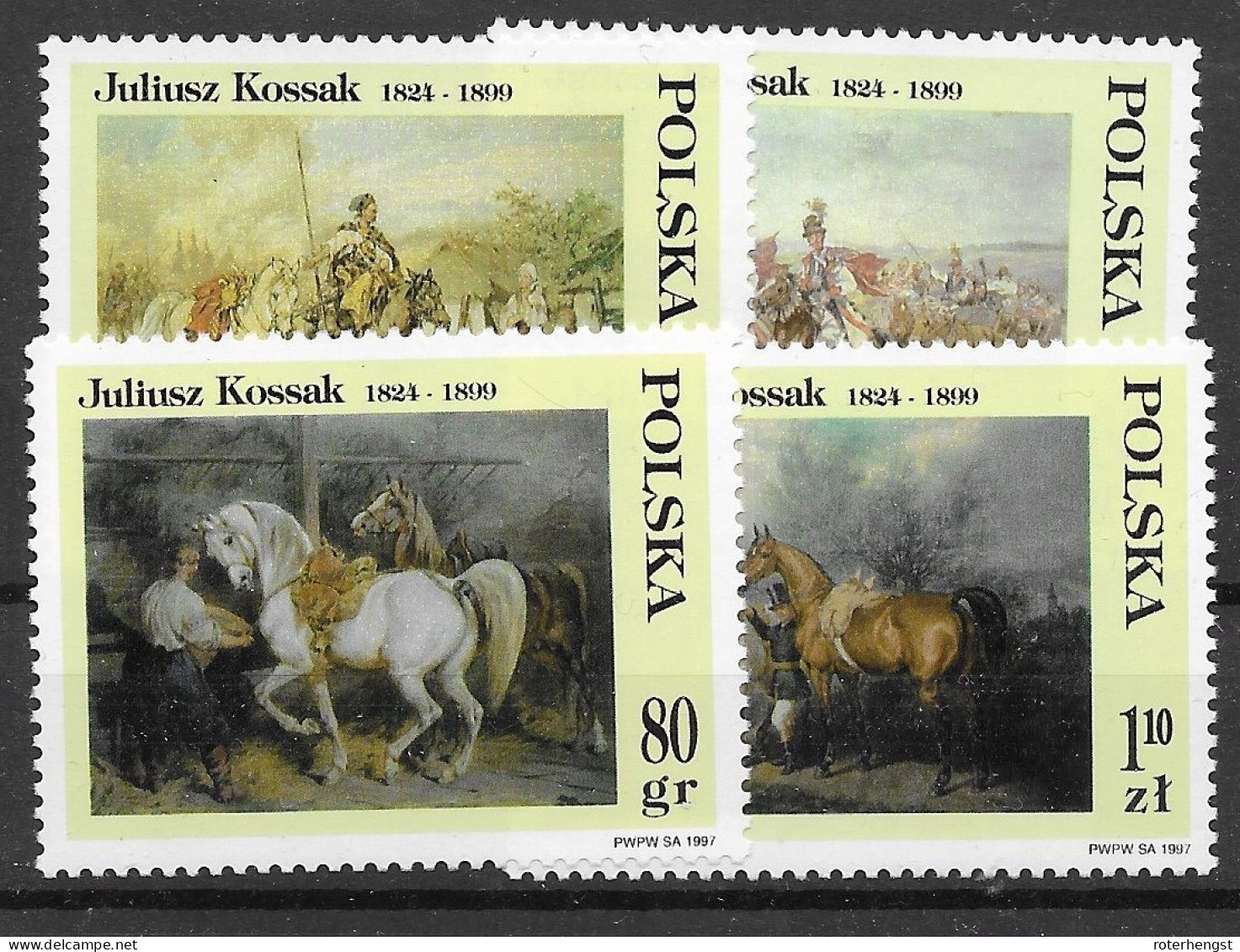 Poland Mnh ** Paintings Set 1997 - Unused Stamps
