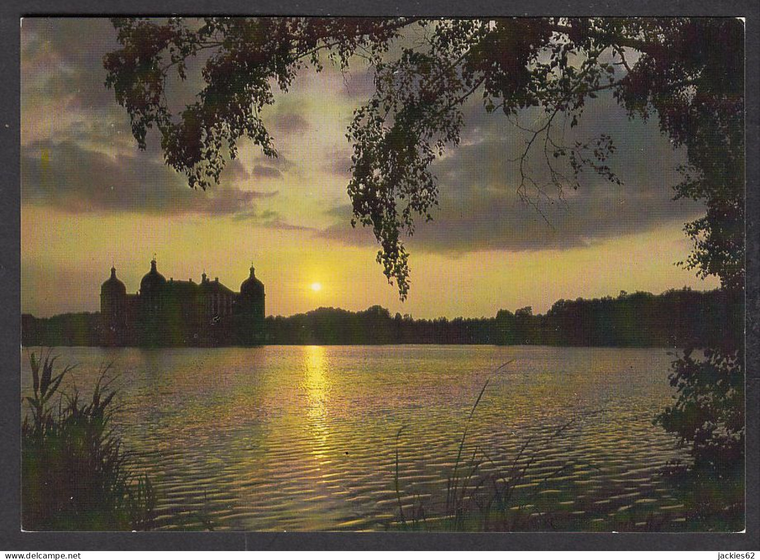 107167/ MORITZBURG (DDR), Abendstimmung Am Schlossteich  - Moritzburg