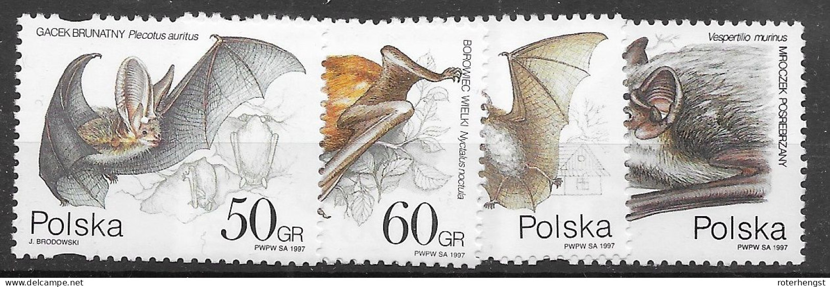 Poland Mnh ** Bats Set 1997 - Nuevos