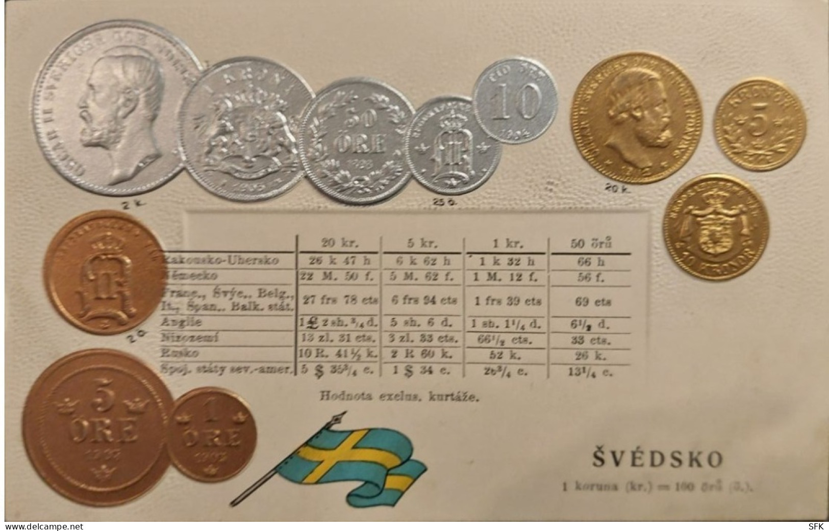 Sweden, Coins I- VF,  767 - Monnaies (représentations)