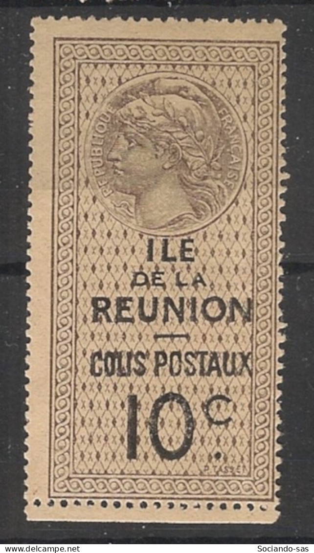 REUNION - 1907 - Colis Postaux CP N°YT. 9 - 10c Brun - Neuf* / MH VF - Ongebruikt