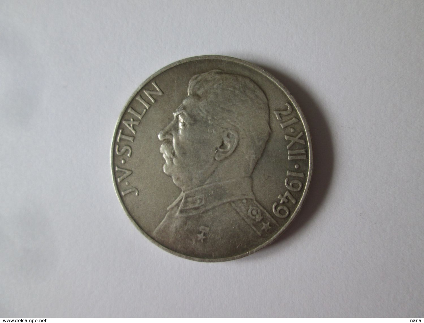 Czechoslovakia 100 Korun 1949 UNC Silver/Argent Commemorative Coin:70th Birthday Of Josef V.Stalin - Cecoslovacchia