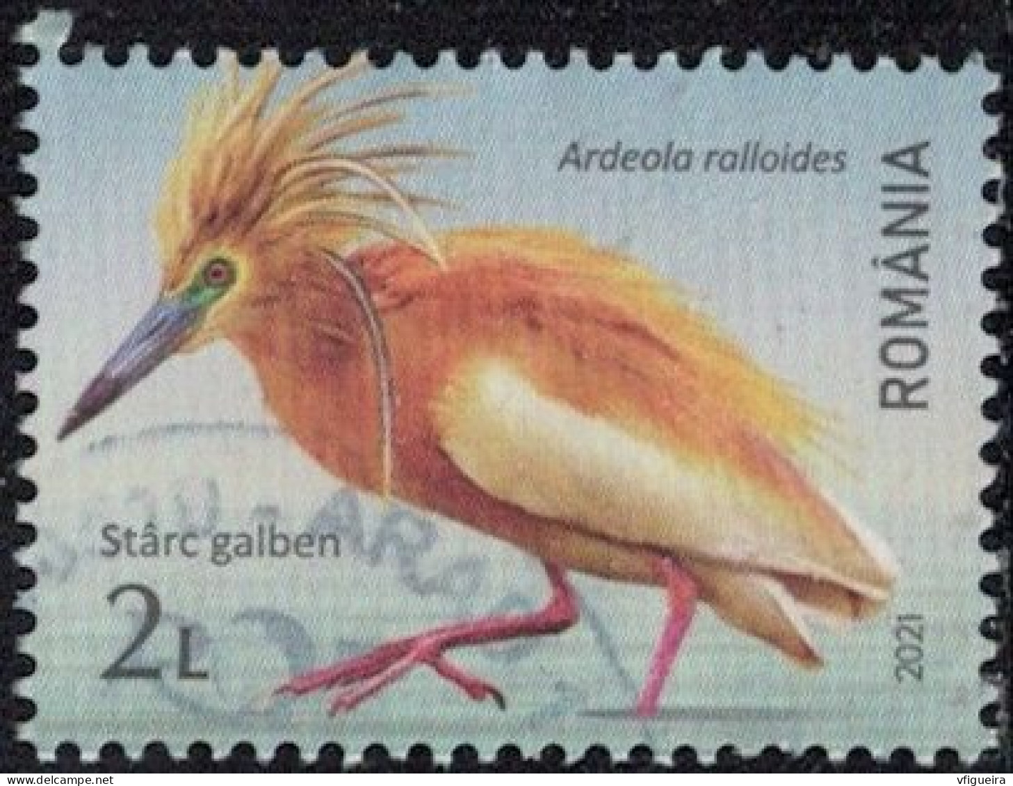 Roumanie 2021 Used Oiseau Ardeola Ralloides Crabier Chevelu Y&T RO 6674 SU - Gebruikt