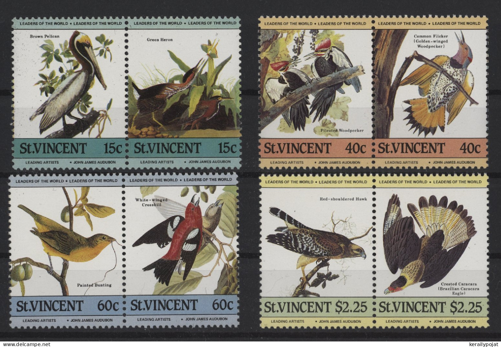 St.Vincent - 1985 John James Audubon MNH__(TH-26957) - St.Vincent (1979-...)