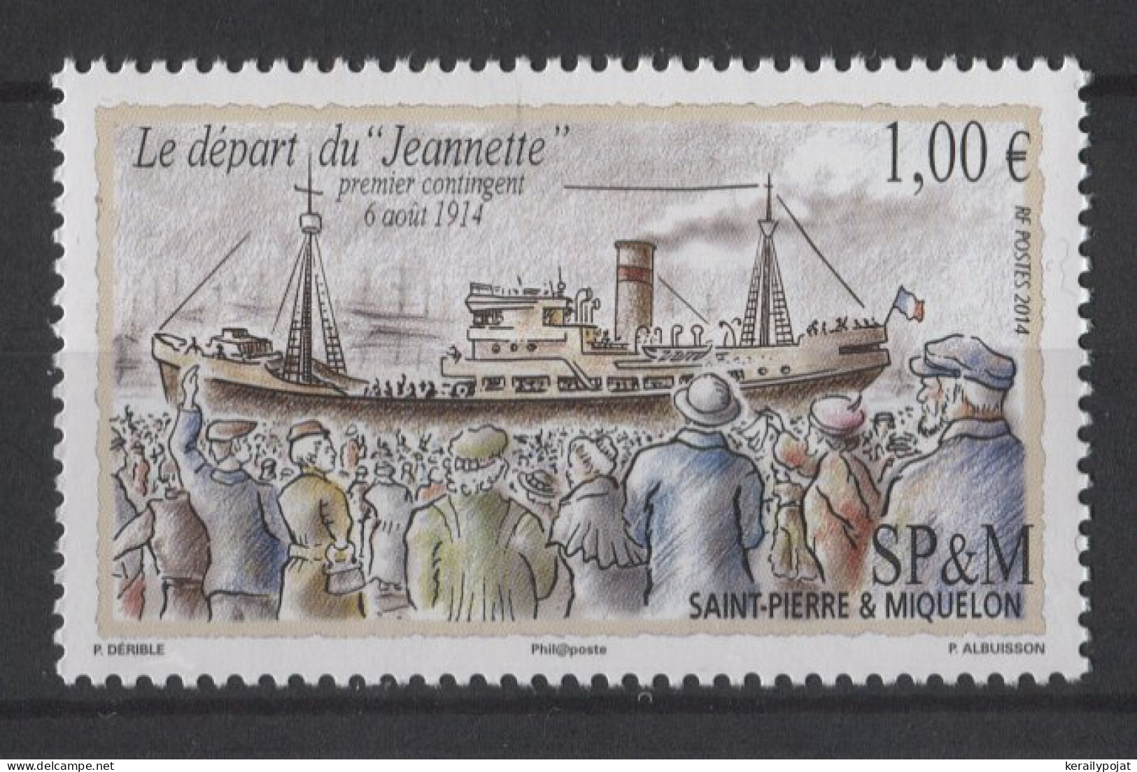 St.Pierre & Miquelon - 2014 Freighter Jeannette MNH__(TH-26141) - Unused Stamps