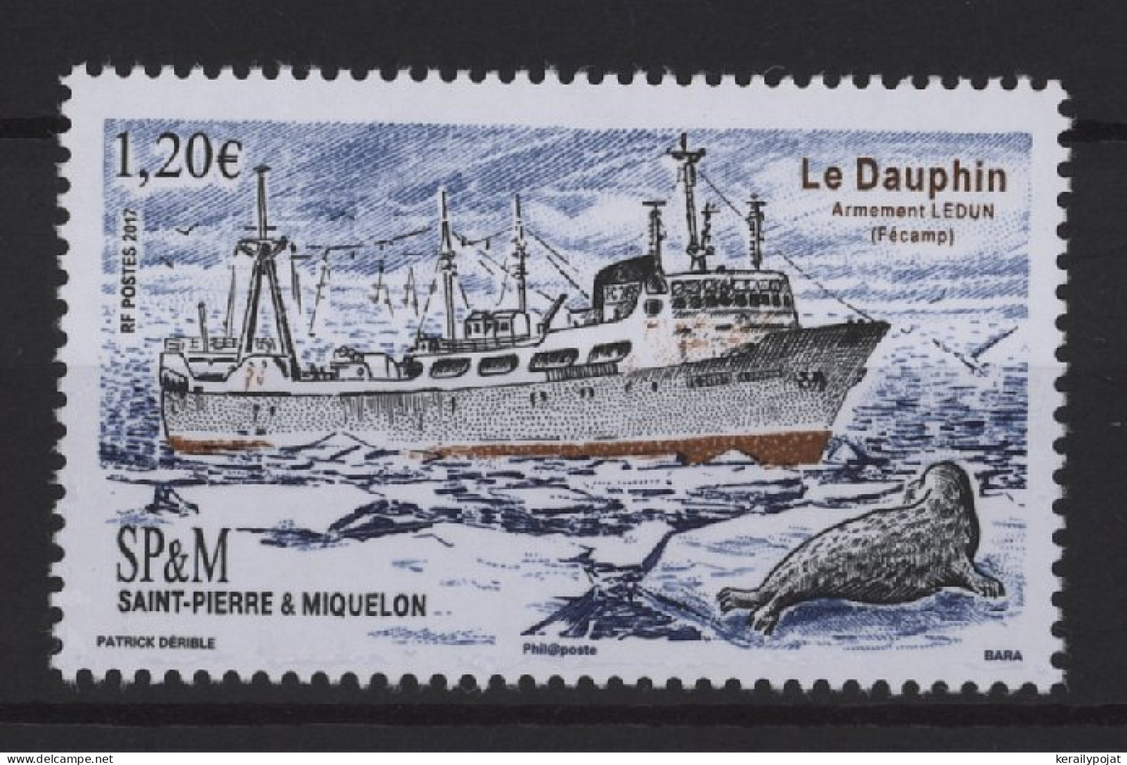 St.Pierre & Miquelon - 2017 Fishing Ship MNH__(TH-25983) - Neufs