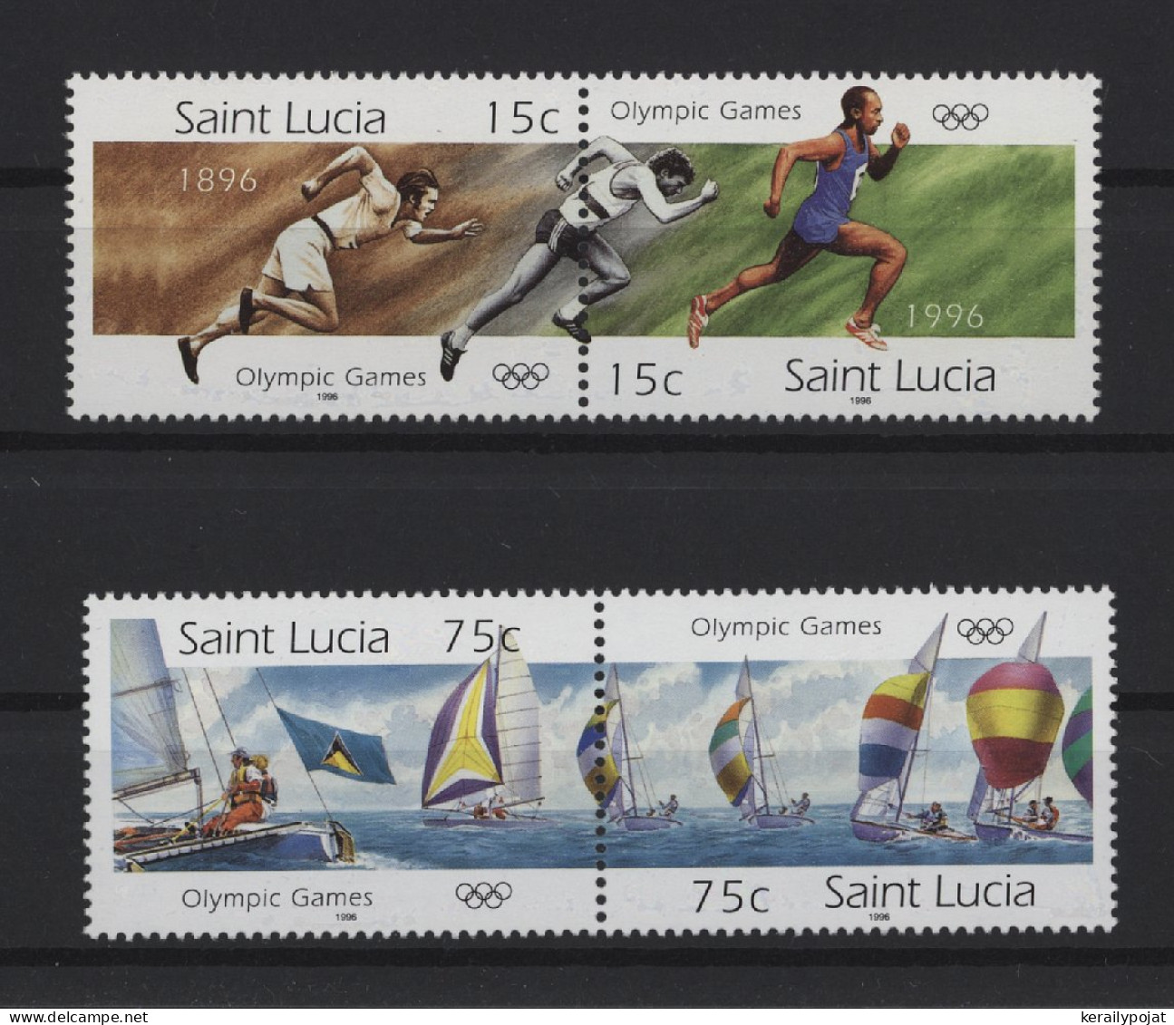 St.Lucia - 1996 100 Years Of The Olympic Games Pairs MNH__(TH-27612) - St.Lucia (1979-...)