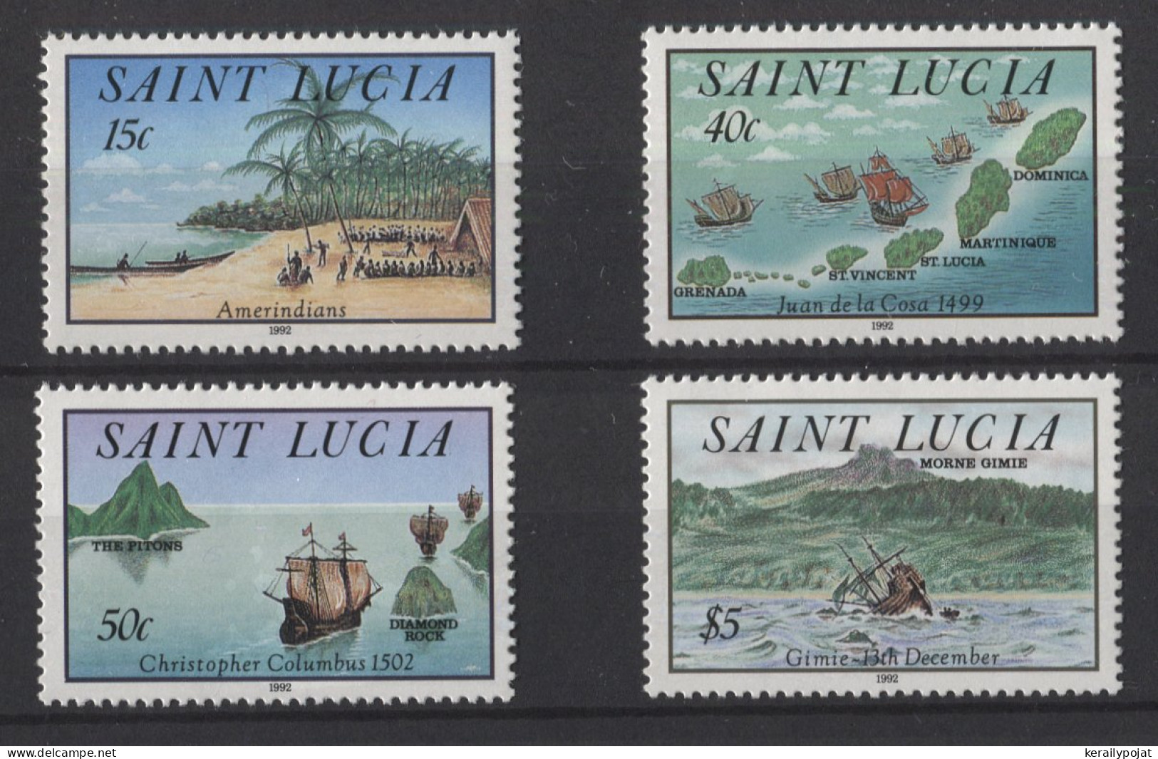 St.Lucia - 1992 Encounters With The New World MNH__(TH-26419) - St.Lucie (1979-...)