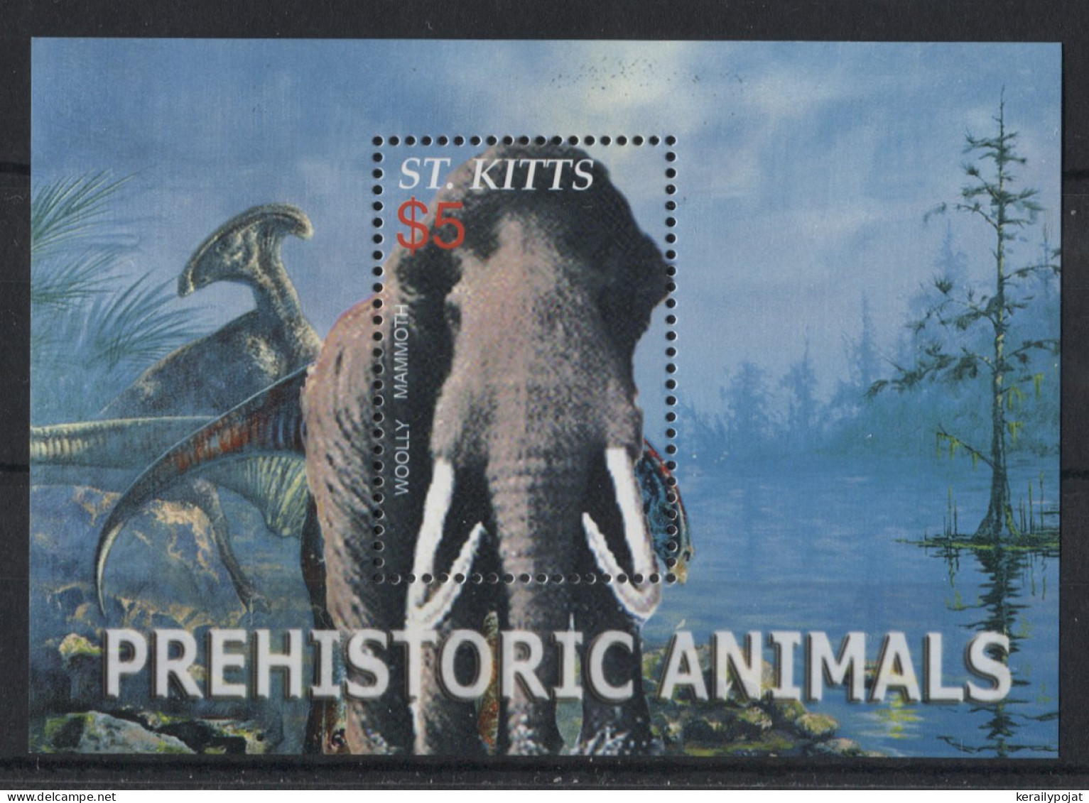 St.Kitts - 2005 Prehistoric Animals Block (2) MNH__(TH-24347) - St.Kitts Und Nevis ( 1983-...)