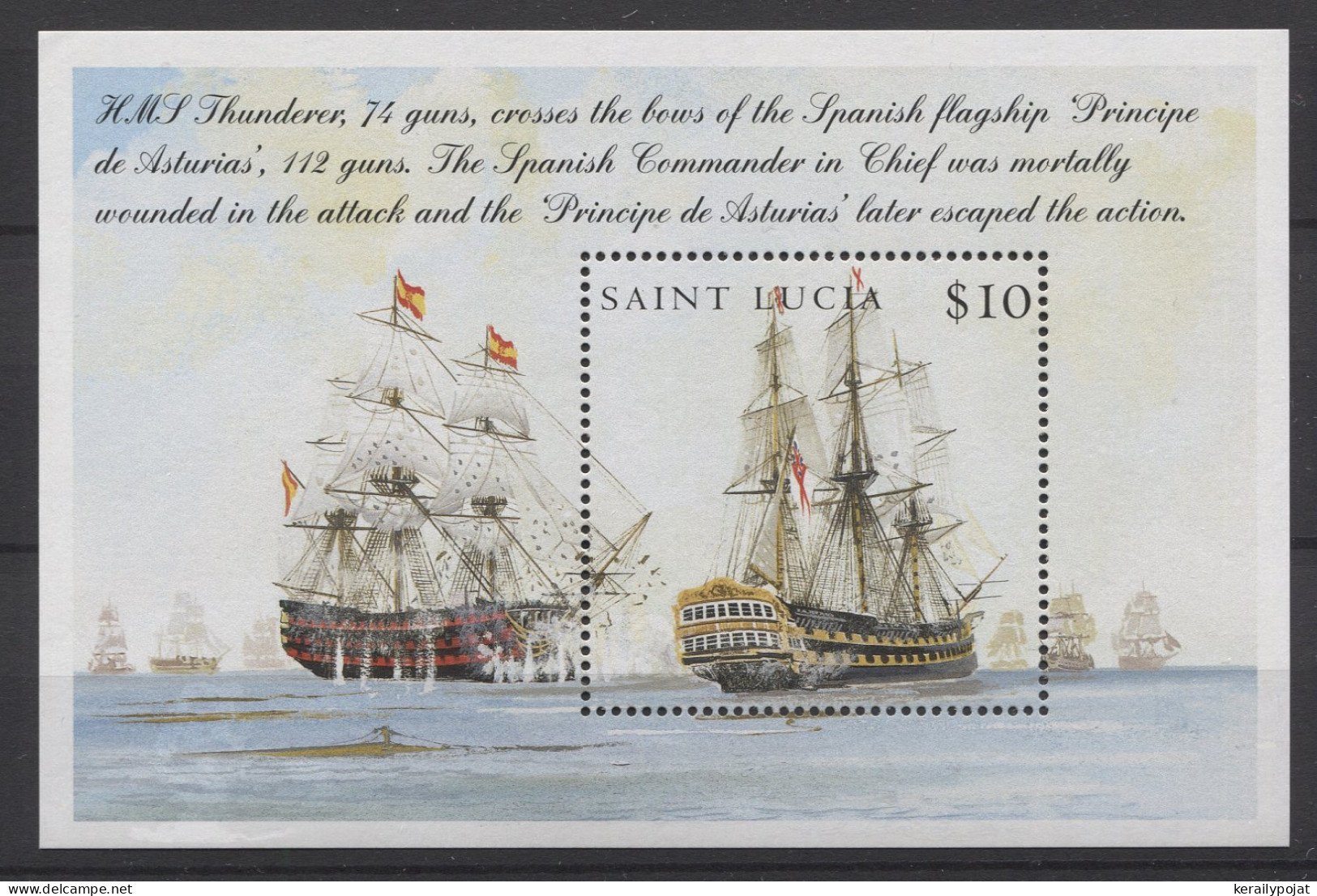 St.Lucia - 2005 Battle Of Trafalgar Block MNH__(TH-26447) - St.Lucia (1979-...)