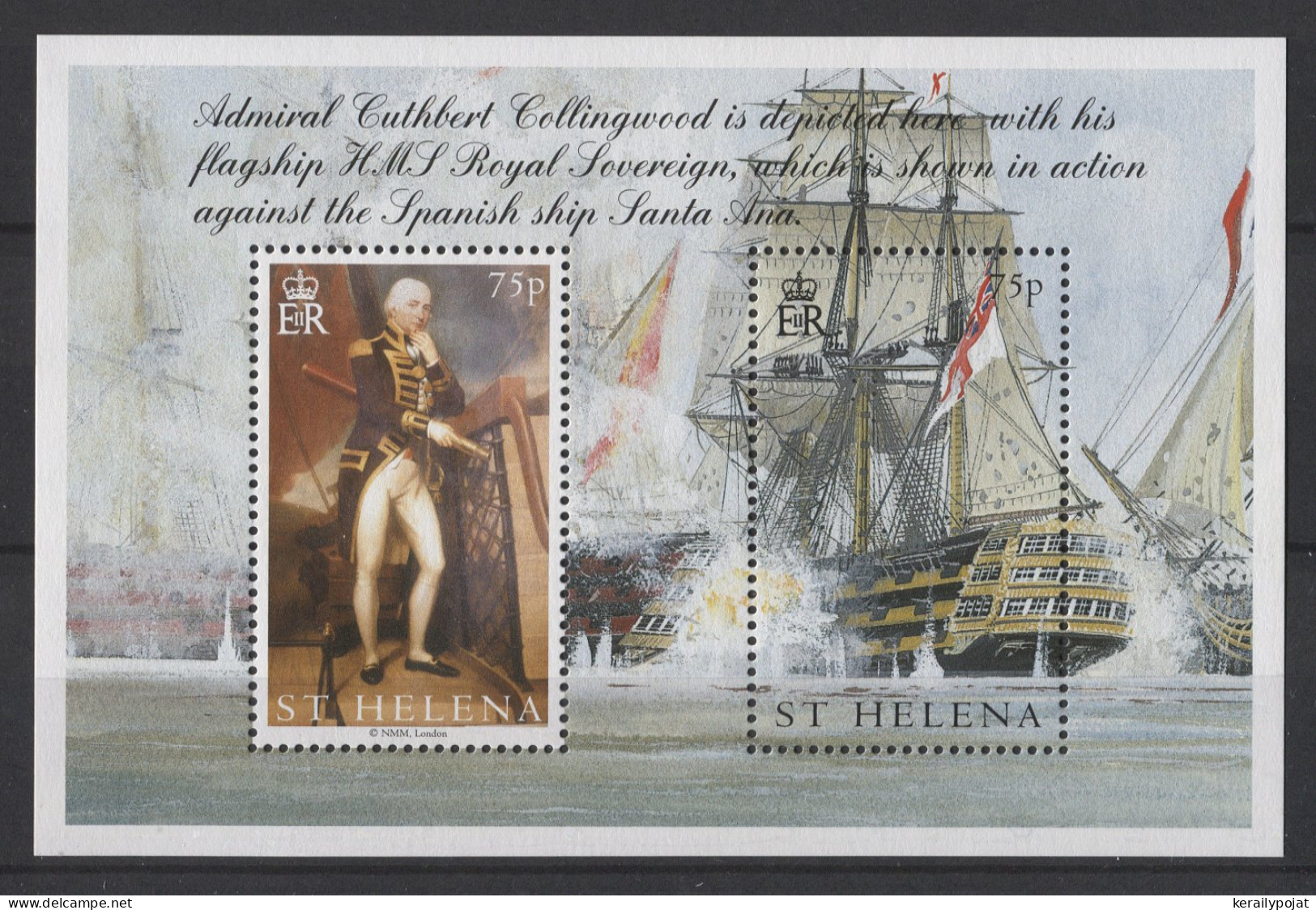 St.Helena - 2005 Battle Of Trafalgar (I) Block MNH__(TH-26555) - Isla Sta Helena