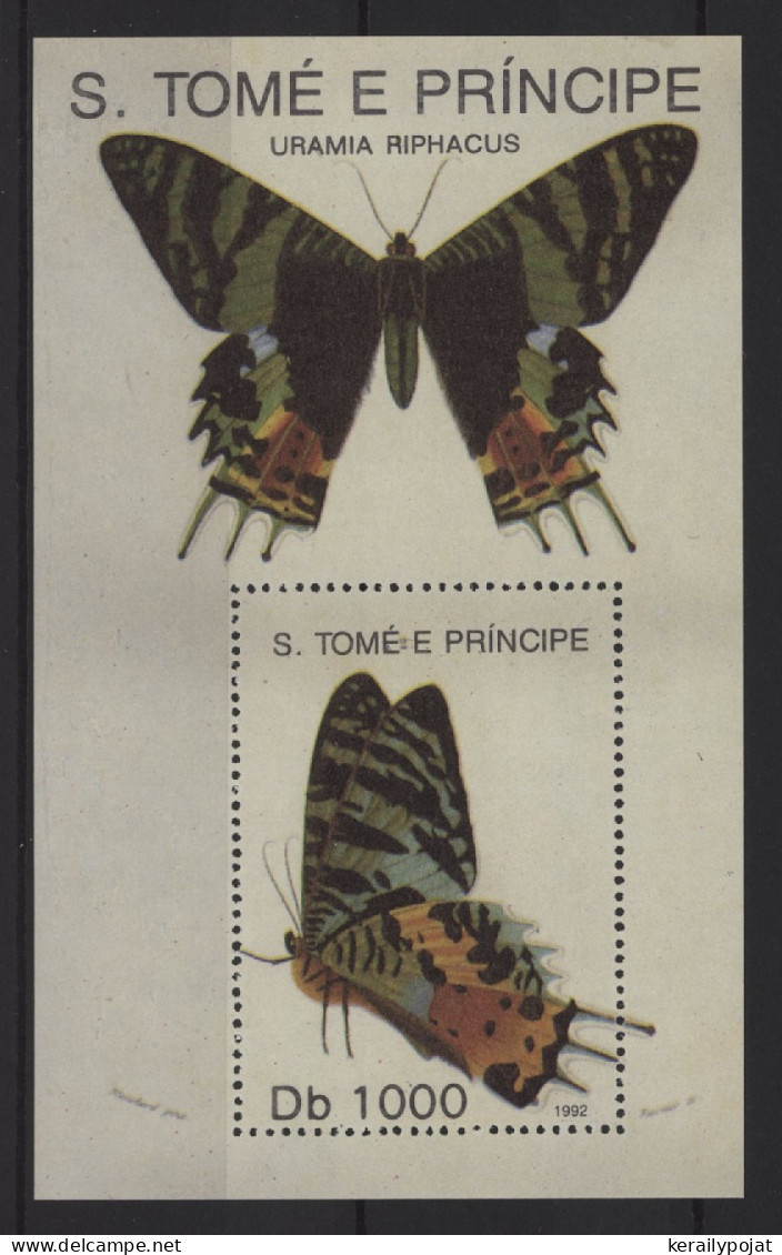 St. Thomas & Prince - 1992 Butterflies Block (1) MNH__(TH-26794) - St. Thomas & Prince