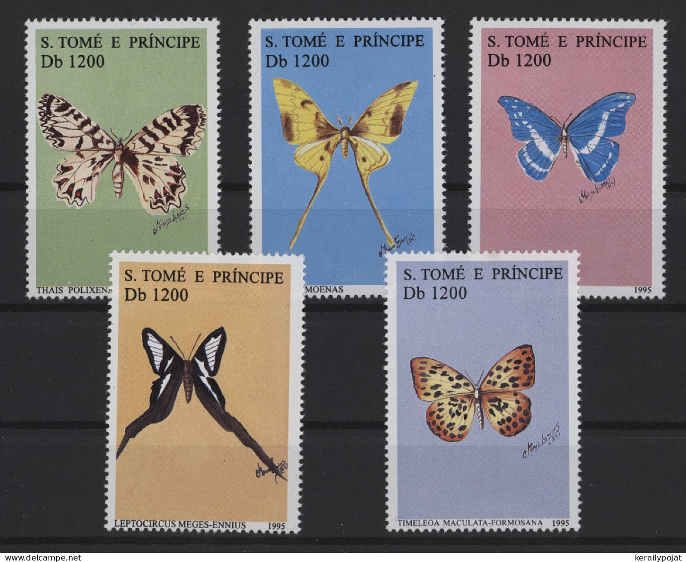 St. Thomas & Prince - 1995 Butterflies MNH__(TH-26955) - St. Thomas & Prince