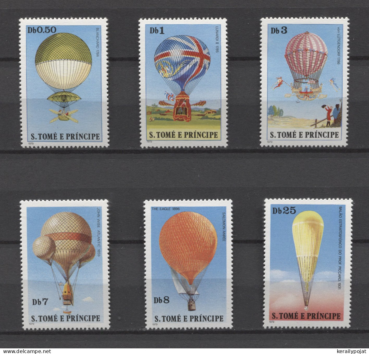 St. Thomas & Prince - 1979 History Of Aviation MNH__(TH-23631) - St. Thomas & Prince