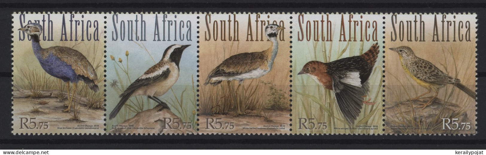 South Africa - 2010 Steppe Birds Strip MNH__(TH-27103) - Ungebraucht