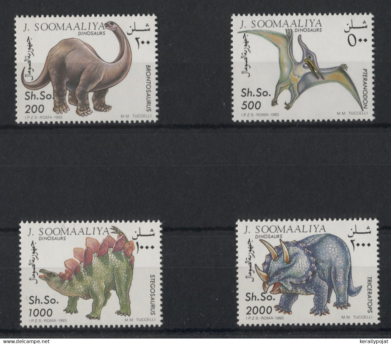 Somalia - 1993 Prehistoric Animals MNH__(TH-23034) - Somalië (1960-...)