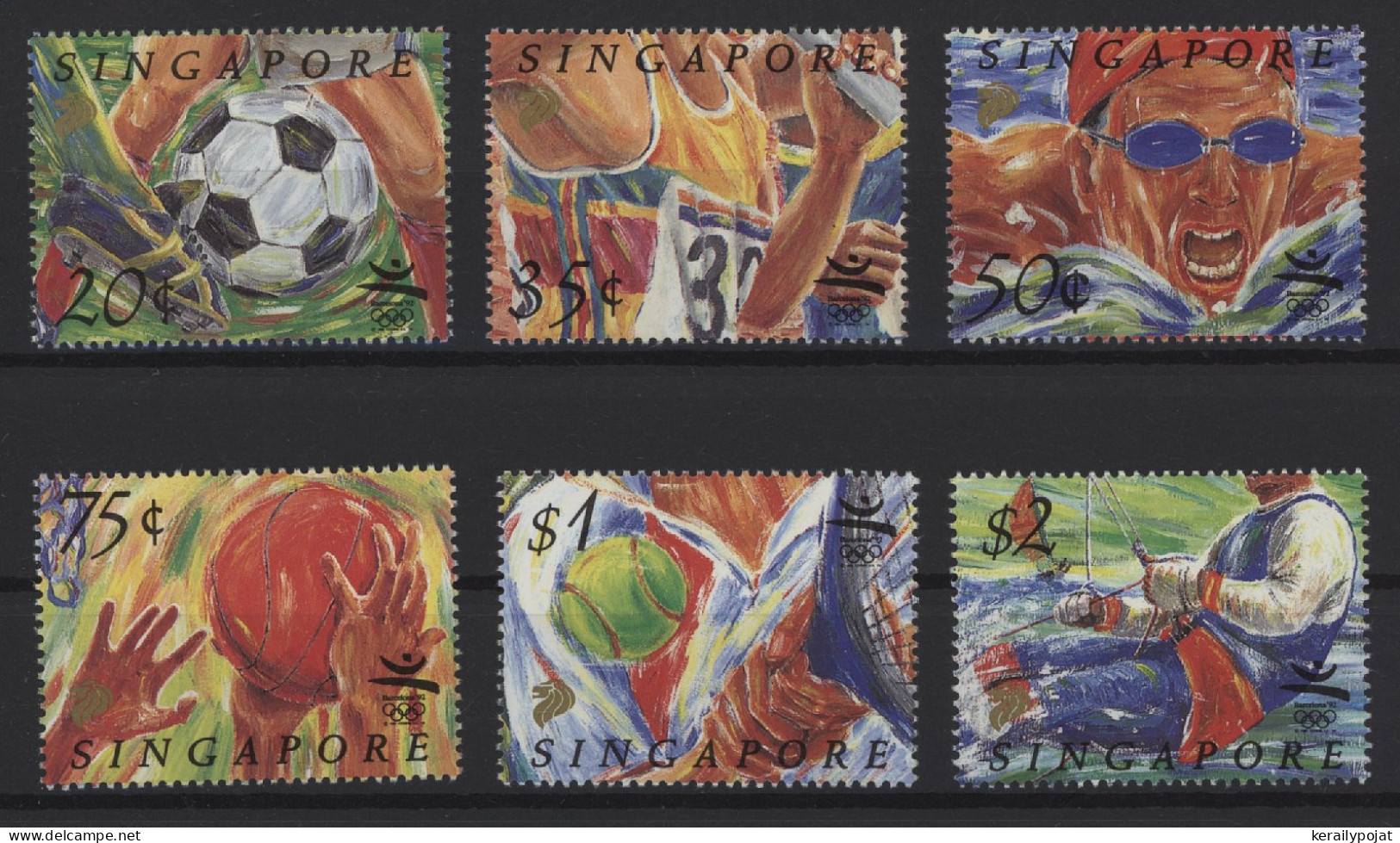 Singapore - 1992 Summer Olympics Barcelona MNH__(TH-24575) - Singapore (1959-...)