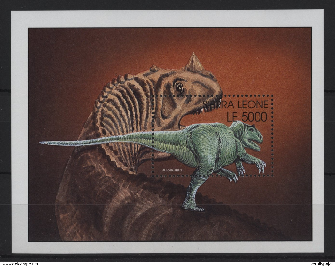 Sierra Leone - 2001 Prehistoric Animals Block (4) MNH__(TH-24463) - Sierra Leone (1961-...)