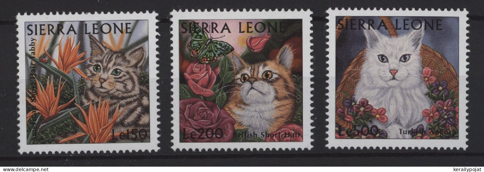 Sierra Leone - 1997 Pedigree Cats MNH__(TH-26966) - Sierra Leona (1961-...)