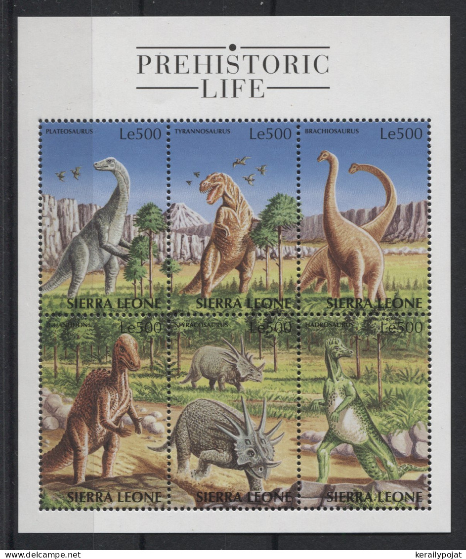 Sierra Leone - 1998 Prehistoric Animals Kleinbogen (1) MNH__(TH-23031) - Sierra Leona (1961-...)