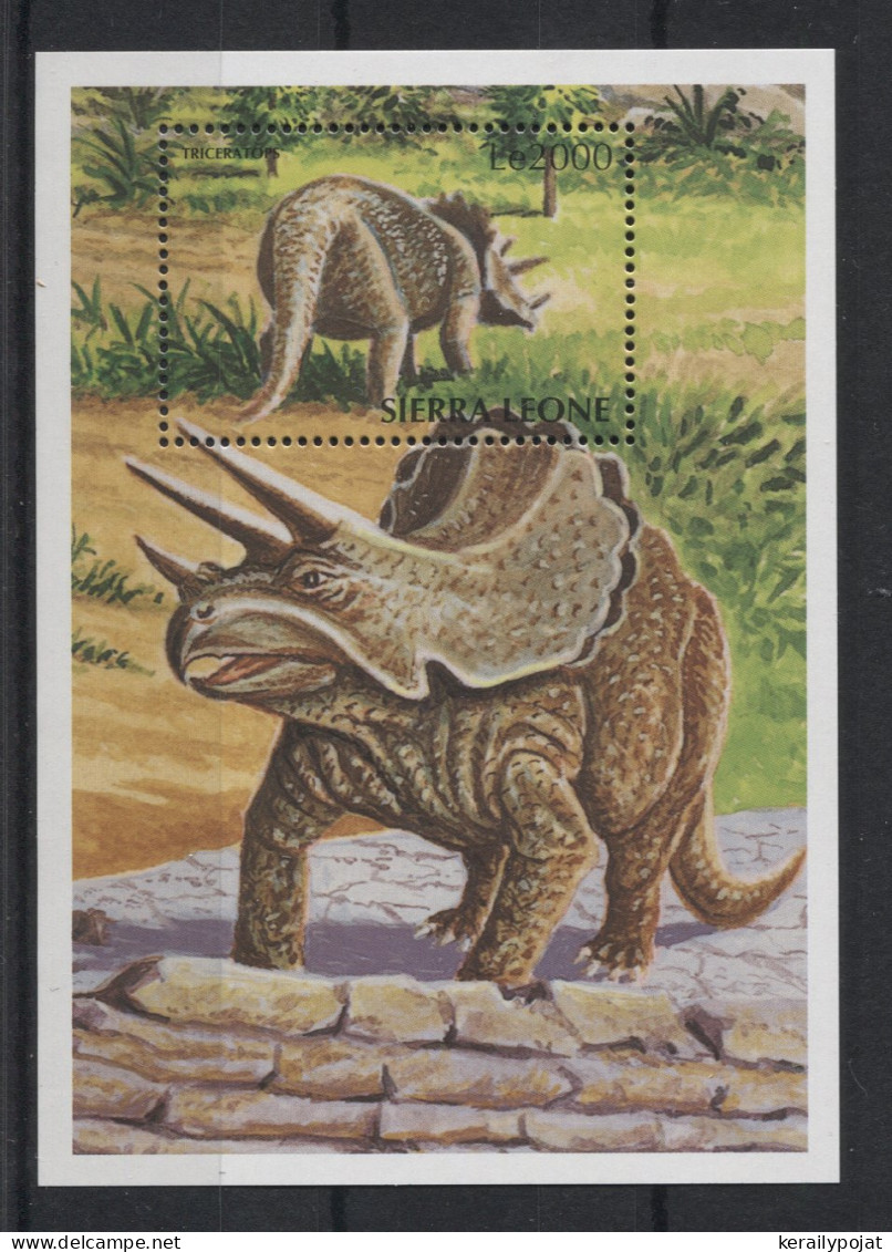 Sierra Leone - 1998 Prehistoric Animals Block (1) MNH__(TH-23032) - Sierra Leone (1961-...)