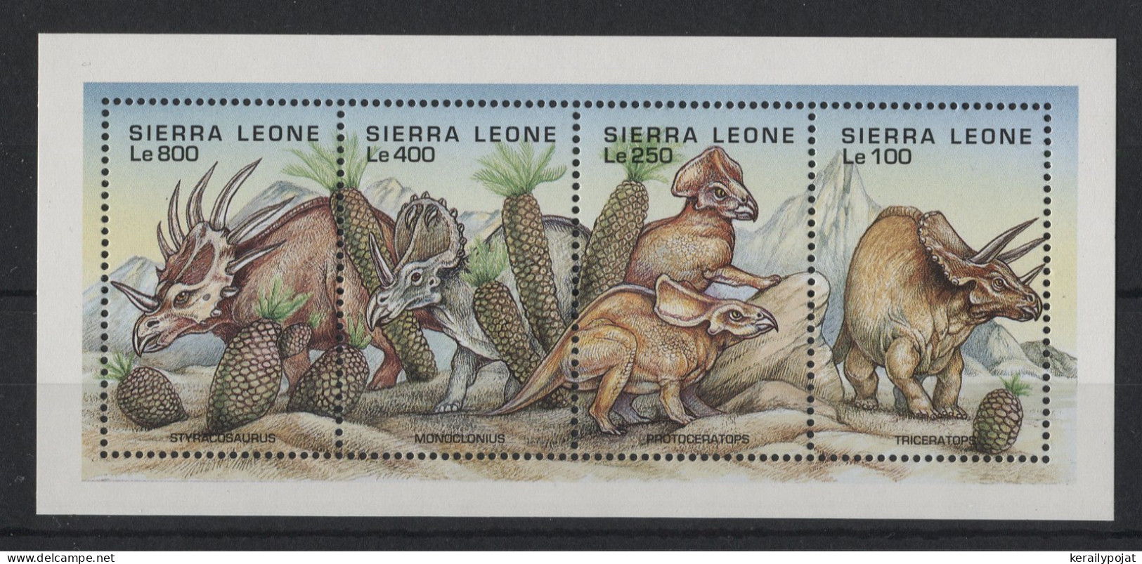 Sierra Leone - 1995 Prehistoric Animals Kleinbogen (1) MNH__(TH-23027) - Sierra Leone (1961-...)